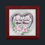 We Ride Together Heart wedding  Gift Box<br><div class="desc">We Ride Together Heart wedding gift box, Wedding apparel, Wedding t-shirts, Wedding gifts by ArtMuvz Illustration. Matching Customizable Wedding bridal shower, reception, rehearsal dinner apparel.Features a watercolor heart with roses and two horseshoes tied together with ribbon. Celebrate your love in style with our wedding designs, Perfect for the bride, groom,...</div>