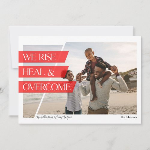 We Rise Modern Holiday Photo Card