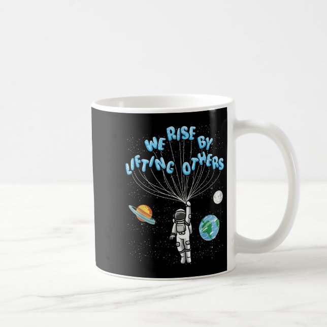 We Rise Motivational Quote - Clic Fit, Short Sleev Coffee Mug (Right)