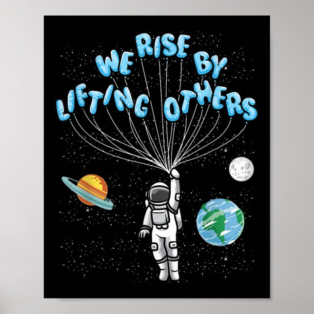 We Rise Motivational Quote - Clic Fit, Short Sleev Poster (Front)