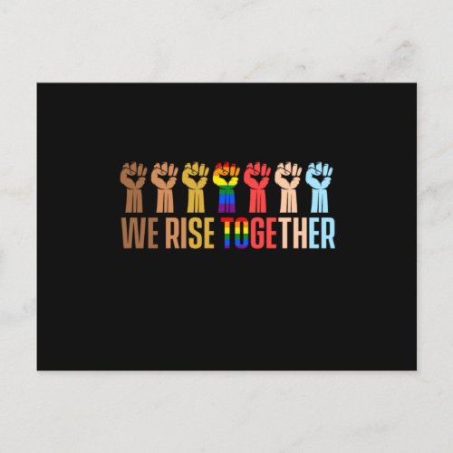We Rise Together Movement Homosexual Bisexual Gift Postcard