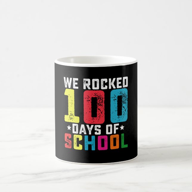 We Rocked 100 Days of School Teacher Student Coffee Mug (Center)