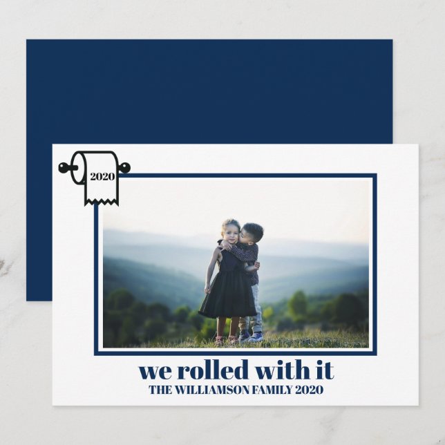 We Rolled with It | Covid Christmas Humor Holiday Card (Front/Back)