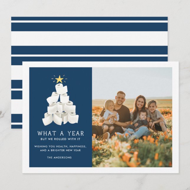 We Rolled With It Funny 2020 Photo Holiday Card (Front/Back)