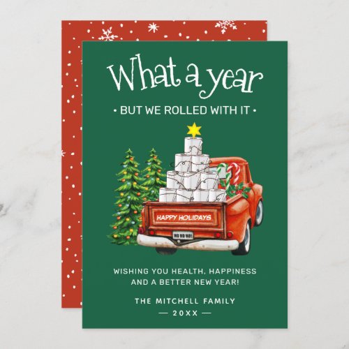 We Rolled With It Funny Covid 19 Happy Holidays Holiday Card