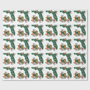 We Run Florida Football Fan Gameday Graphic Wrapping Paper