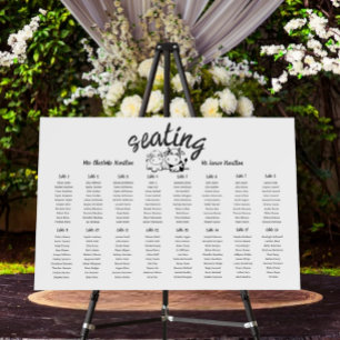 We Said I Moo Cow Wedding 16 Table Seating Plan Foam Board