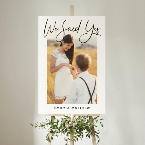 We Said Yes Personalized Photo Engagement Wedding Foam Board