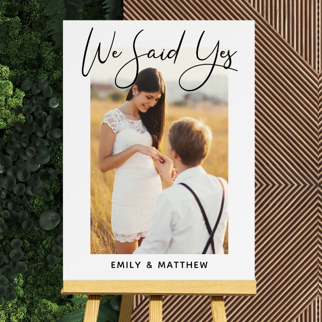 We Said Yes Personalized Photo Engagement Wedding Foam Board (Creator Uploaded)