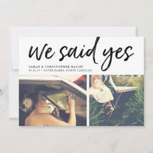 We Said Yes Photo Wedding Announcement