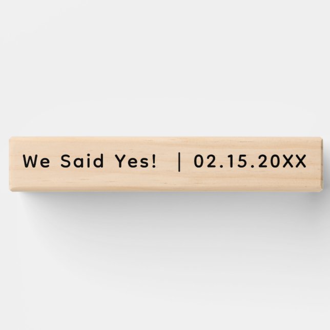 We Said Yes  | Wedding Monogram Wood Topple Tower (Front)