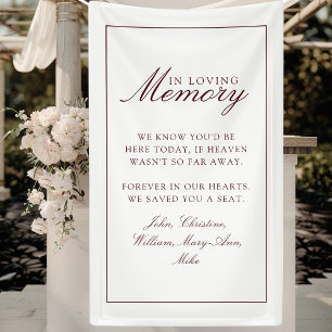 "We Saved You A Seat" White Wedding Banner