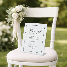 "We Saved You A Seat" White Wedding