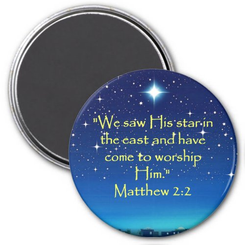 We Saw His Star Scripture Christmas Magnet