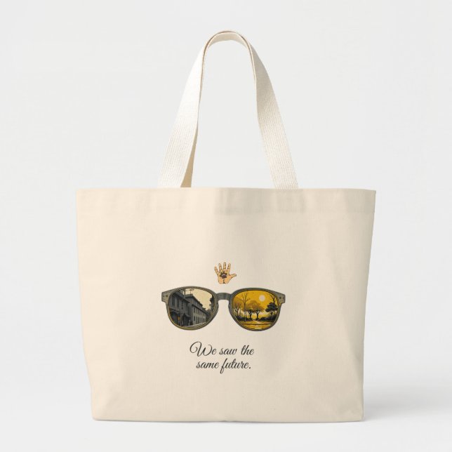 We saw the same future large tote bag (Front)