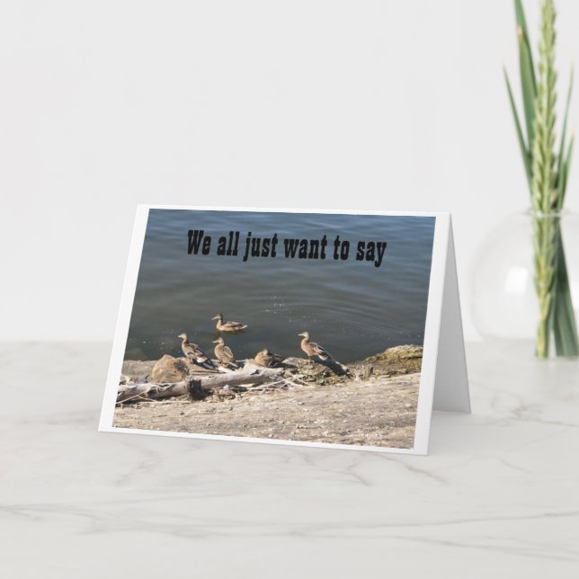 WE SAY *HAVE A HAPPY THANKSGIVING DAY* HOLIDAY CARD (Front)