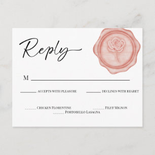 We Seal the Deal Vintage Wax Seal RSVP Rep Postcard
