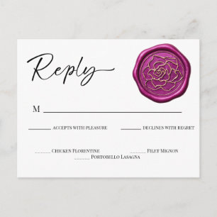 We Seal the Deal Vintage Wax Seal RSVP Rep Postcard