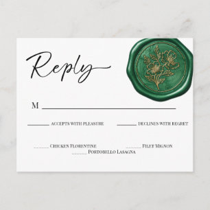 We Seal the Deal Vintage Wax Seal RSVP Reply Postcard