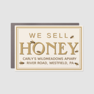 We Sell Honey Promotional Apiary Bee Lg Car Magnet