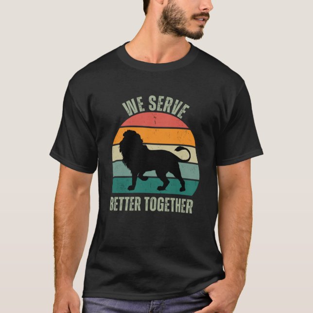 We Serve Lions Clubs International Essential Merch T-Shirt (Front)