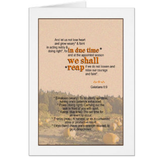 We Shall Reap - Galatian 6:9 Cards