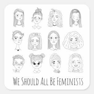 We Should All Be Feminists Square Sticker