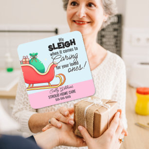 We Sleigh Caregiver Christmas client sticker
