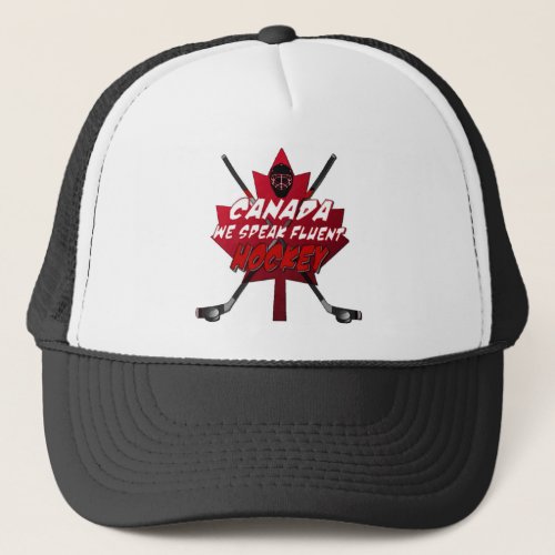 We Speak Fluent Hockey Canada Humor Hat