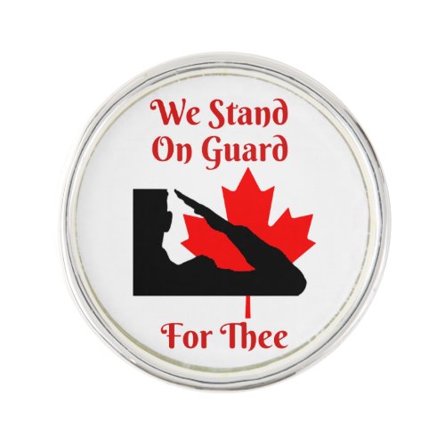 We Stand Guard For Thee Remembrance Day Lapel Pin