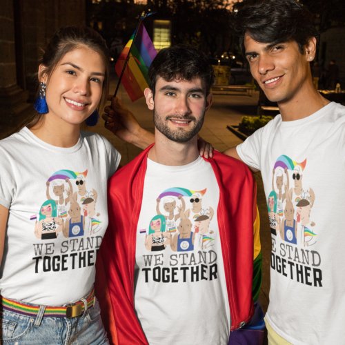 We Stand Together Pride LGBTQ People Unity T_Shirt