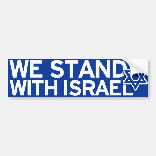 We Stand with Israel bumper sticker