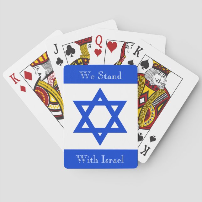 We Stand With Israel Poker Cards (Back)