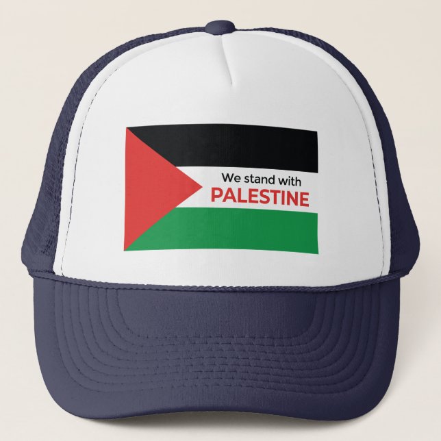 We stand with Palestine Trucker Hat (Front)