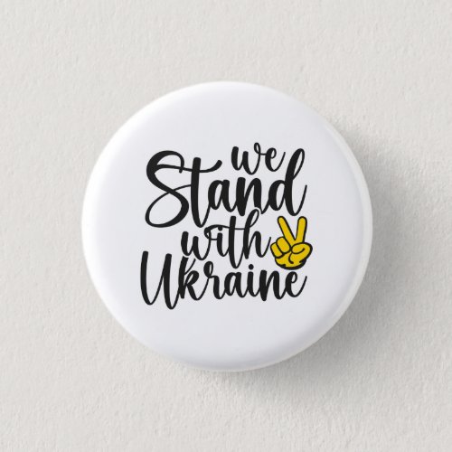 We Stand With Ukraine Button