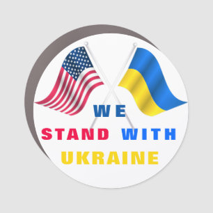 We Stand With Ukraine Car Magnets Support Freedom