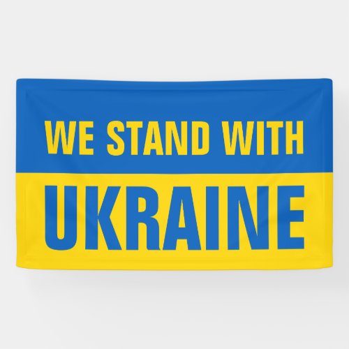 We Stand With Ukraine Flag Ukrainian Support Banner