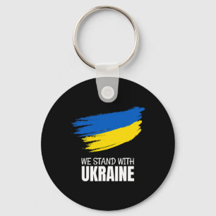 We Stand With Ukraine - Save Ukraine - Stop War In Keychain