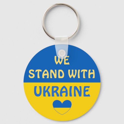 We Stand with Ukraine  Show Support Keychain