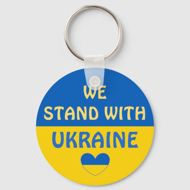 We Stand with Ukraine | Show Support Keychain (Front)