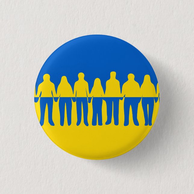 We Stand With Ukraine Support Button - Freedom  (Front)