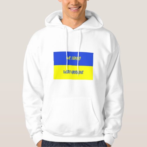 We stand with Ukraine Ukrainian Flag T_Shirt Hoodie