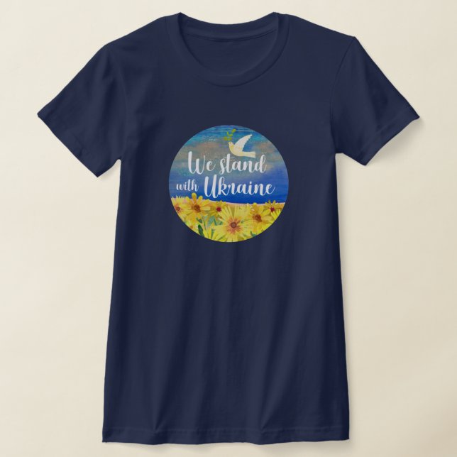 WE STAND WITH UKRAINE Women's T-Shirt (Laydown)