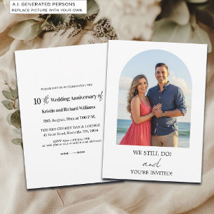 We Still Do 10th Wedding Anniversary Photo Invitation