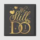 60th Anniversary or Any Yr Whimsical Heart Gift Magnet, Zazzle