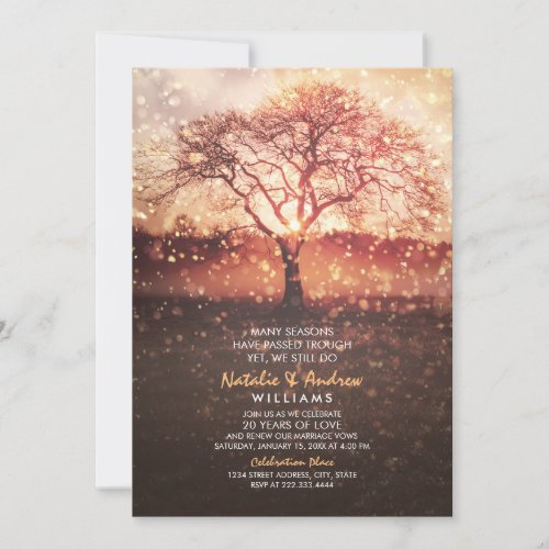 We Still Do 20th Wedding Anniversary Love Seasons Invitation