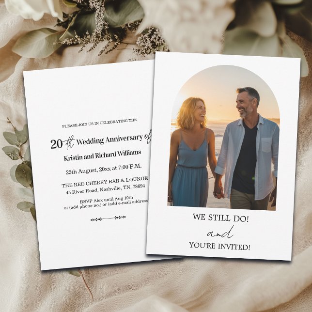 We Still Do 20th Wedding Anniversary Photo Invitation (Creator Uploaded)