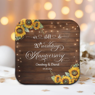 We Still Do 20th Wedding Anniversary String Lights Paper Plates
