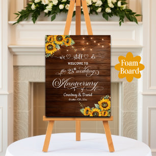 We Still Do 25th Wedding Anniversary String Lights Foam Board