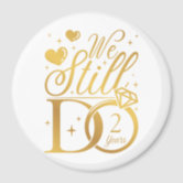 60th Anniversary or Any Yr Whimsical Heart Gift Magnet, Zazzle